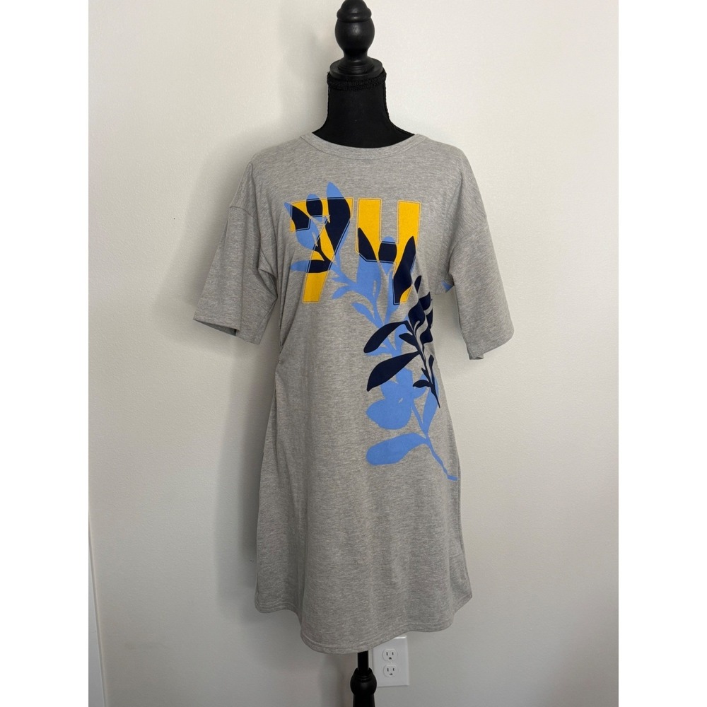 Anthropologie Daily Practice Gray Short Sleeve Mini T-shirt Dress